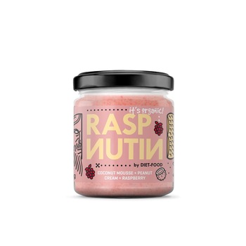 Crema de arahide cu zmeura bio Raspnutin, Diet Food, 200g Crema de arahide cu zmeura bio Raspnutin, Diet Food, 200g
