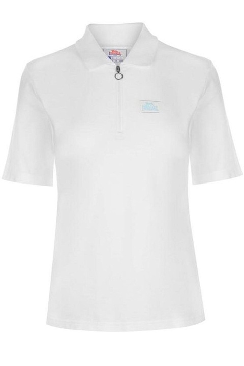 Ticou polo Lonsdale Zip Polo, Alb