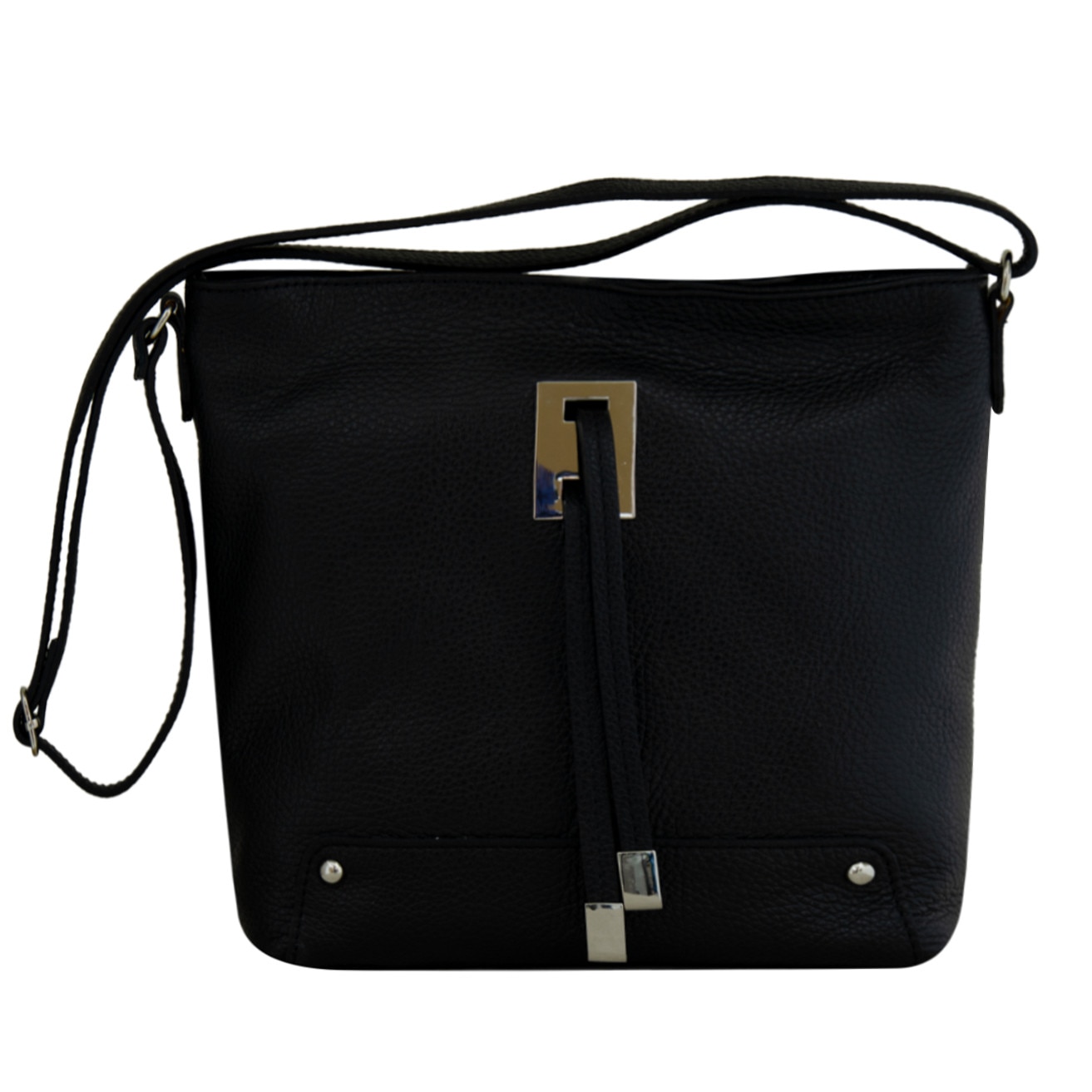 Geanta tip postas din piele naturala,Eva Bags Tania mare negru