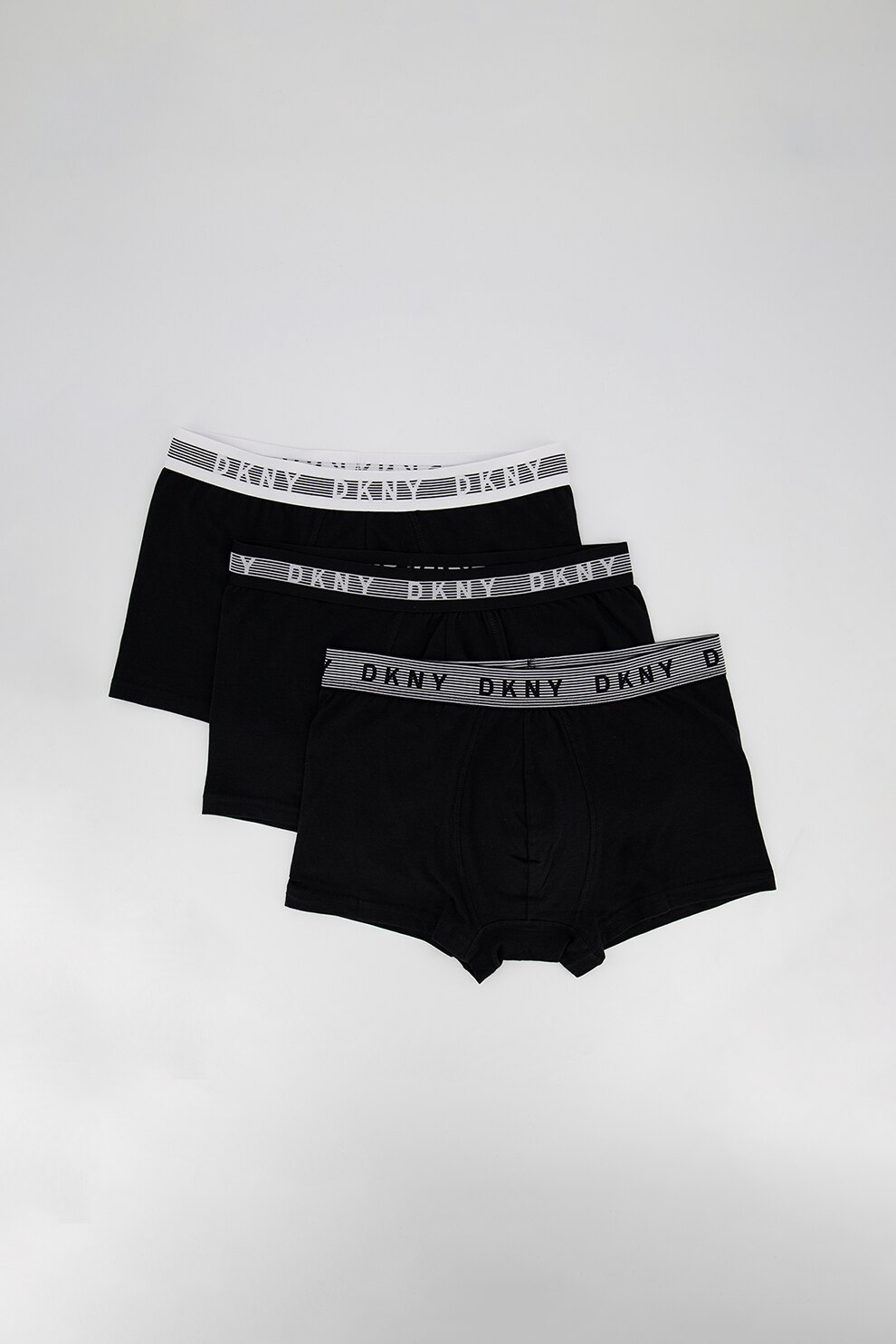 DKNY, Set de boxeri - 3 perechi, Negru/Alb optic, S