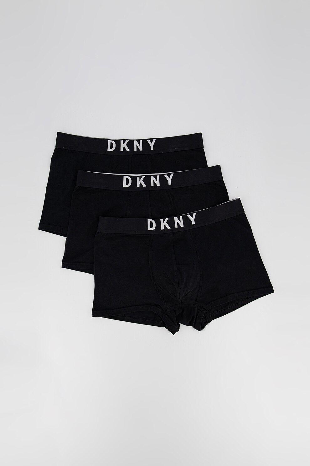 DKNY, Set de boxeri din amestec de modal - 3 perechi, Negru/Alb, S