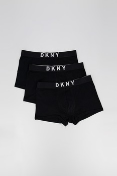 DKNY, Set de boxeri din amestec de modal - 3 perechi, Negru/Alb, S DKNY, Set de boxeri din amestec de modal - 3 perechi, Negru/Alb, S