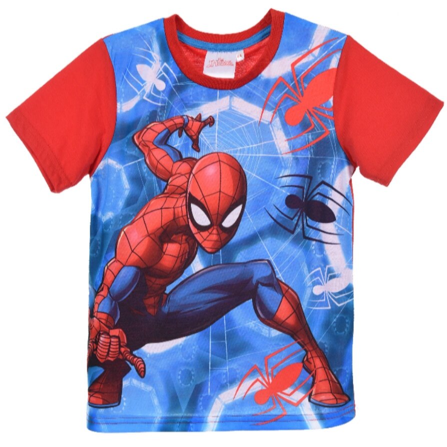 Tricou copii, Spiderman, Rosu/Albastru