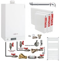 pachet centrala termica murala in condensare viessmann vitodens 100-w 26 kw calorifere otel kit armaturi centrala robineti calorifer filtru pentru impuritati pentru apartament cu 2 camere imagen 32_0_
0