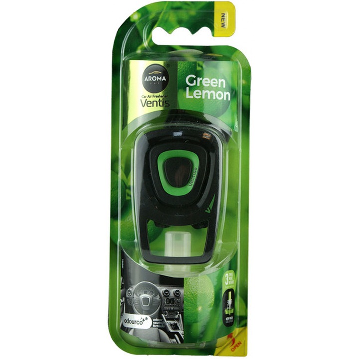 Odorizant Aroma Car Ventis - Green Lemon Citrice