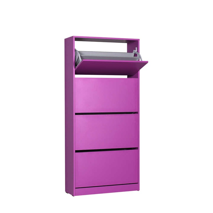 Pantofar Adore XL, 4 compartimente, capacitate 24 perechi incaltaminte, 73 x 157 x 26 cm - Mov