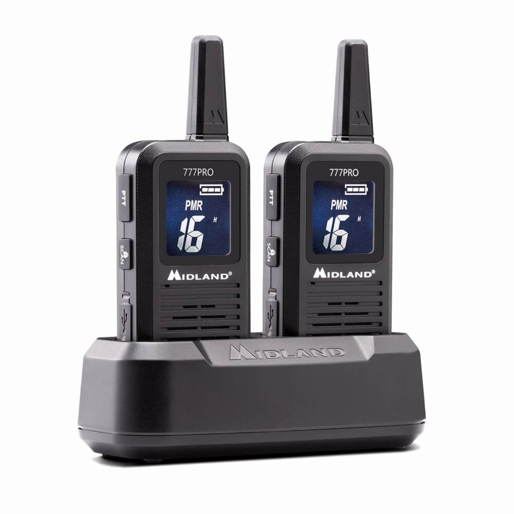 Statie radio portabila PMR446/LPD Midland 777 PRO set cu 2bc cod C1365