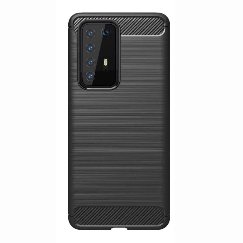 Husa silicon Huawei P40 Pro Matte model Carbon, Antisoc, TPU Negru