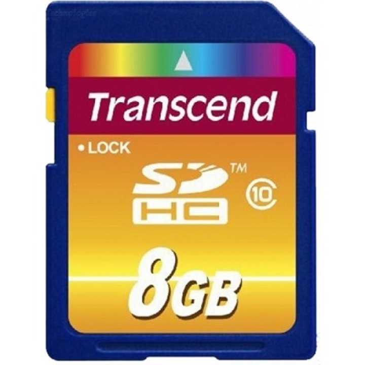 Transcend SDHC карта с памет, 8GB, Class 10