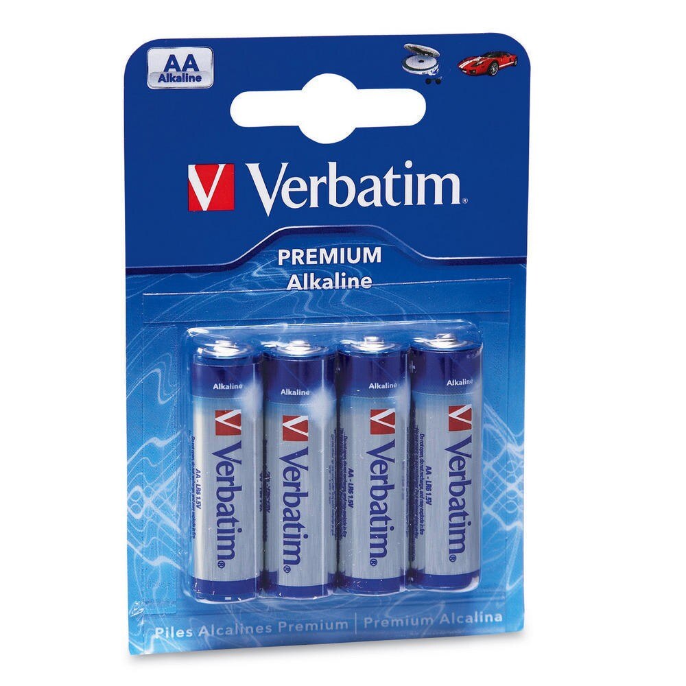 Verbatim - Set 4 baterii alcaline AA