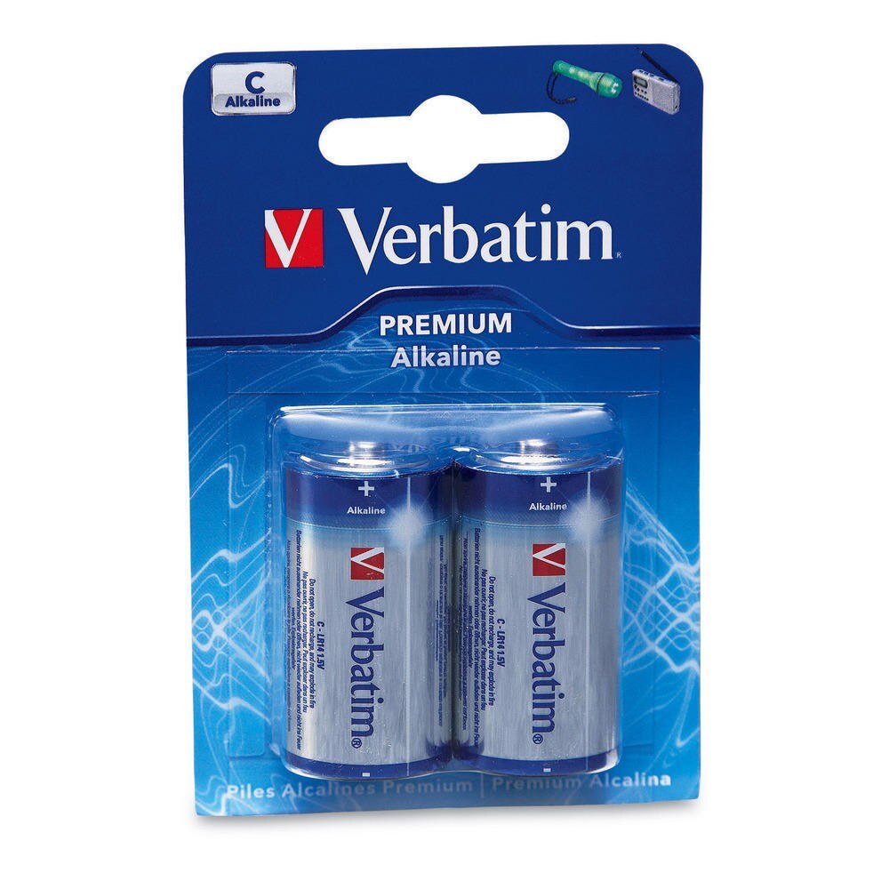 Verbatim - Set 2 baterii alcaline C