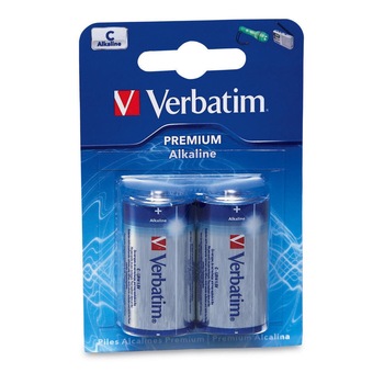 Verbatim - Set 2 baterii alcaline C Verbatim - Set 2 baterii alcaline C