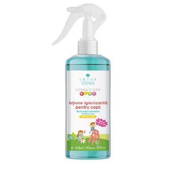 Lotiune Igienizanta pentru copii, Derma Clean, cu aroma de Bubble Gum 250 ml Lotiune Igienizanta pentru copii, Derma Clean, cu aroma de Bubble Gum 250 ml