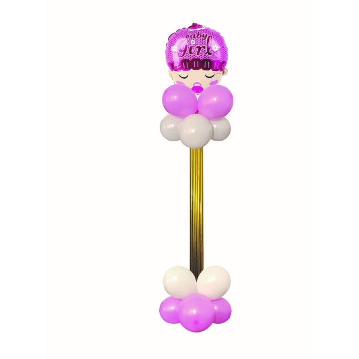 Комплект балони Balon Mirific Party Baby Girl 5062, 210 см, 17 броя