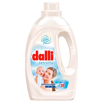 Detergent lichid pentru rufe de bebelusi, cu pH neutru pentru piele sensibila si efect antialergic BABY SENSITIV DALLI 1,1L / 20 spalari Detergent lichid pentru rufe de bebelusi, cu pH neutru pentru piele sensibila si efect antialergic BABY SENSITIV DALLI 1,1L / 20 spalari