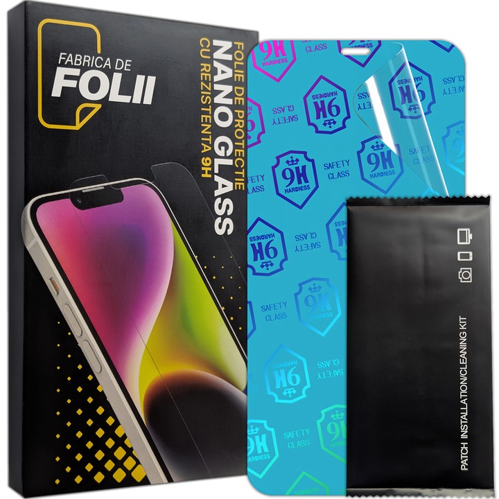 Folie Protectie Pentru Huawei P Smart S, Rezistenta 9H, Full Glue, Montare usoara, Transparenta