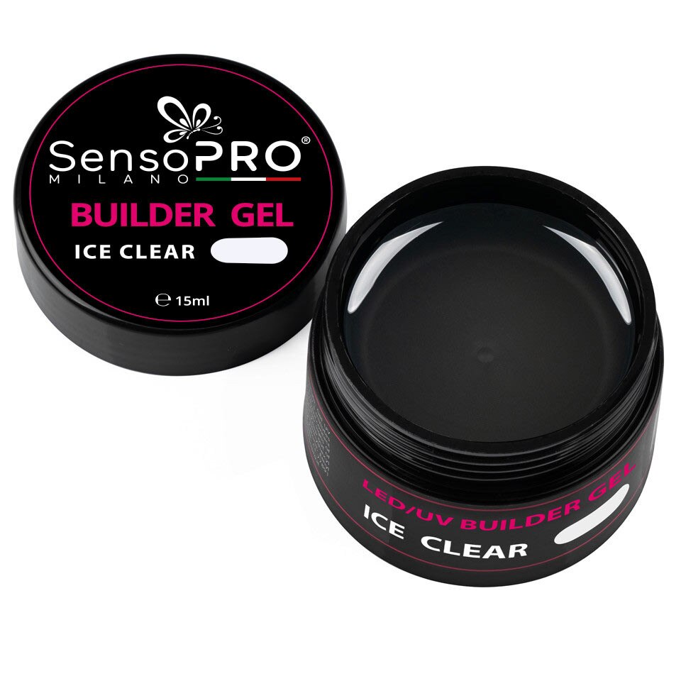Gel Constructie Unghii SensoPRO Milano 15ml - Ice Clear