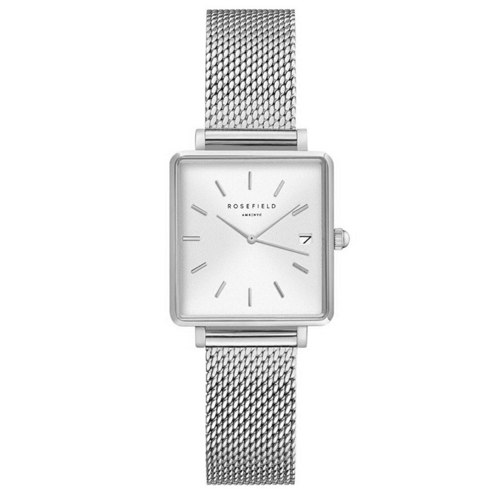 Ceas de dama Rosefield QMWMS-Q038, Quartz, 22mm, 3ATM, Argintiu