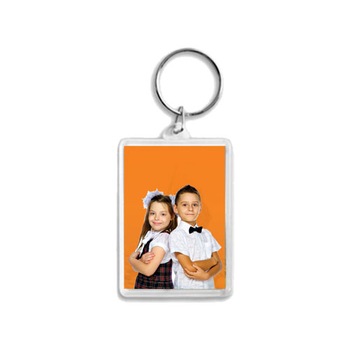 Breloc plastic, 2 poze sau text, transparent Breloc plastic, 2 poze sau text, transparent