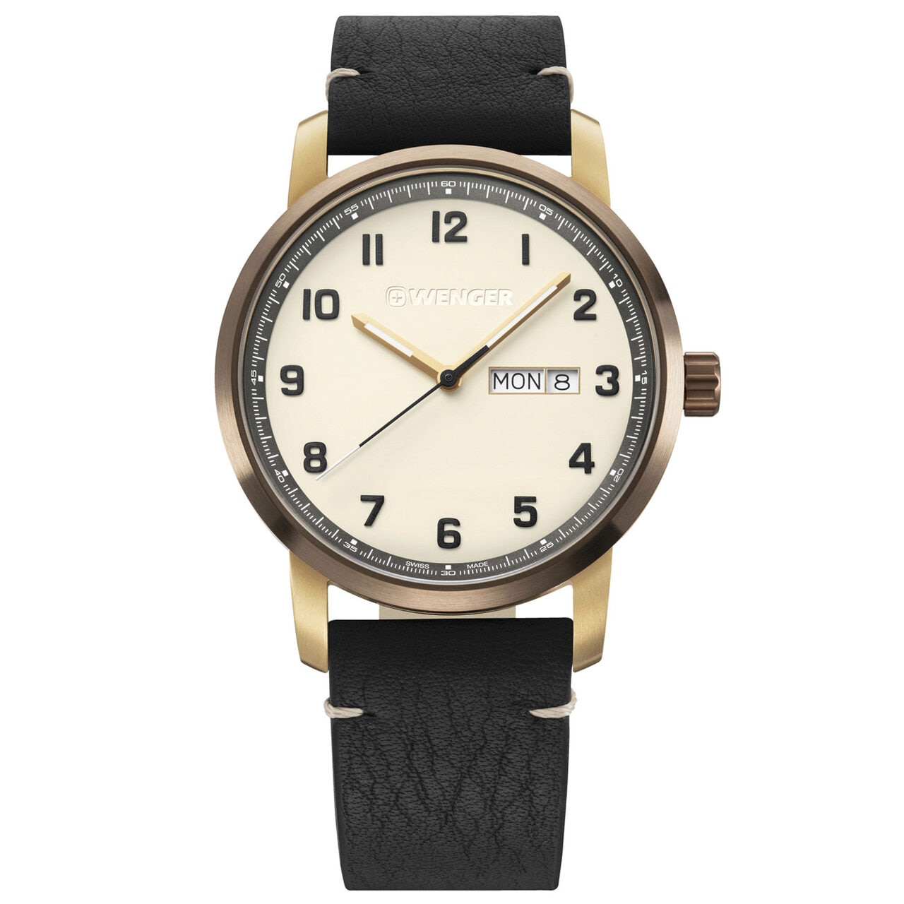 Ceas barbatesc Wenger 01.1541.124 Attitude, 42mm, 10ATM, Auriu