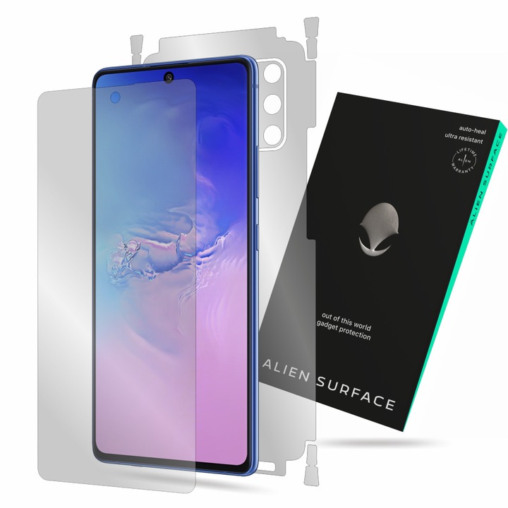 Alien Surface, Samsung Galaxy S10 Lite, képernyővédő fólia, hátsó, oldal