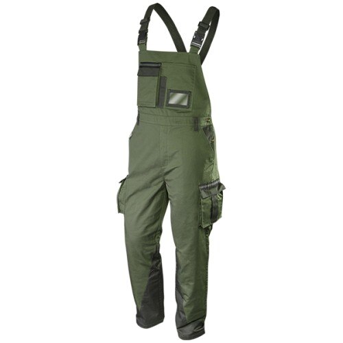Pantaloni de lucru cu pieptar CAMO, olive, NEO TOOLS, 81-242-M, marimea 50