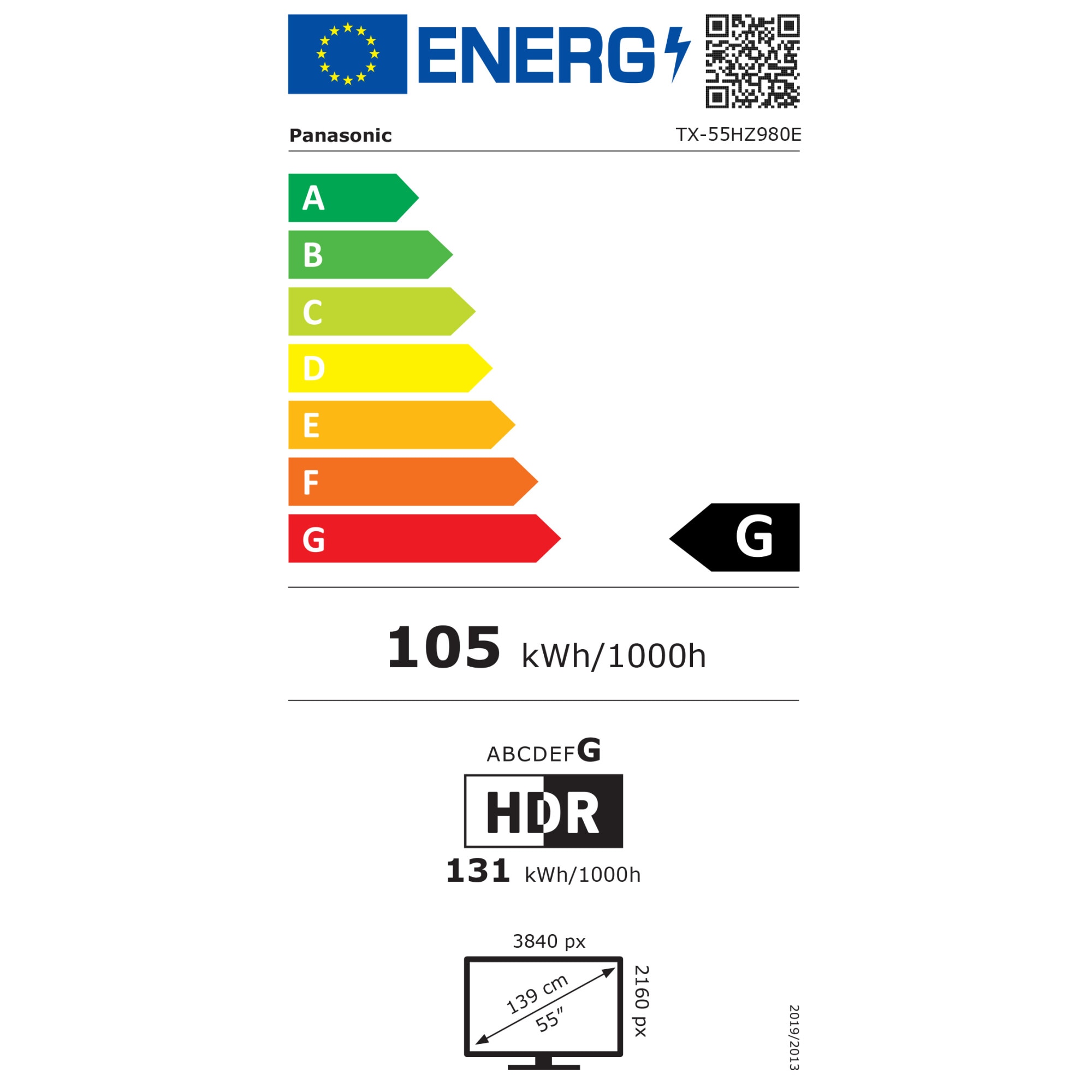 Televizor Panasonic TX-55HZ980E, 139 cm, Smart, 4K Ultra HD, OLED, Clasa G