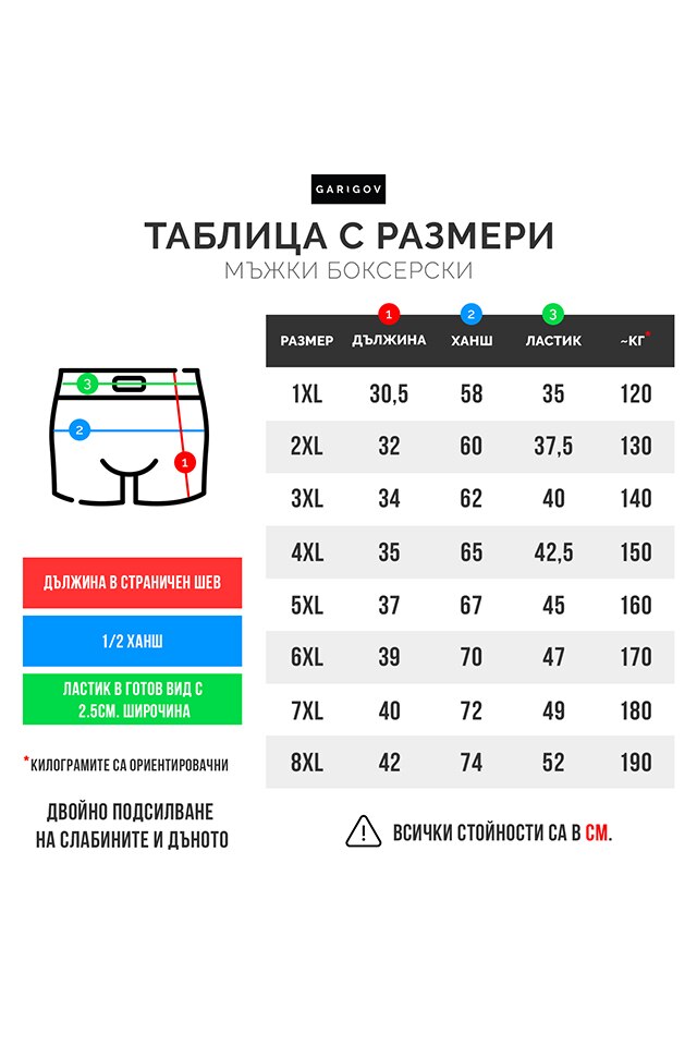 Комплект мъжки боксерки от ликра GARIGOV, 5XL, Черен, 3бр. 