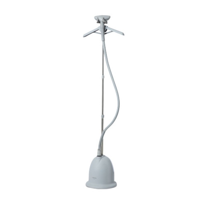 Statie de calcat verticala cu aburi Steamery Stockholm, Cumulus No.3, rezervor 1,8l, incalzire in 40sec, 2 moduri de calcare, accesorii incluse, 1750W, gri