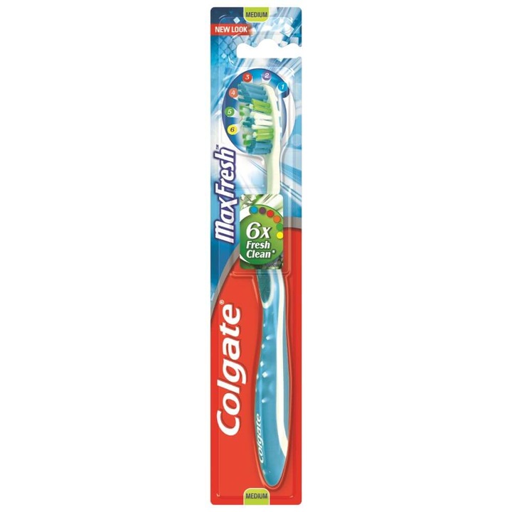 Colgate Max Fresh fogkefe, buborékfólia, szín zöld/fehér, szájhigiénia