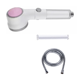 Pachet 3 piese , Cap de dus cu microfiltru de bumbac, granule minerale si perie siliconica de curatat + rezerva microfiltru bumbac + furtun inoxidabil calitate premium, COMENG LTD Pachet 3 piese , Cap de dus cu microfiltru de bumbac, granule minerale si perie siliconica de curatat + rezerva microfiltru bumbac + furtun inoxidabil calitate premium, COMENG LTD