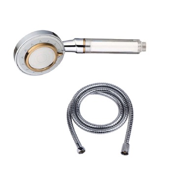 Pachet 2 piese, Cap de dus cu microfiltru de bumbac cu 3 jeturi: masaj, ploaie, furtuna + furtun inoxidabil calitate premium, COMENG Pachet 2 piese, Cap de dus cu microfiltru de bumbac cu 3 jeturi: masaj, ploaie, furtuna + furtun inoxidabil calitate premium, COMENG