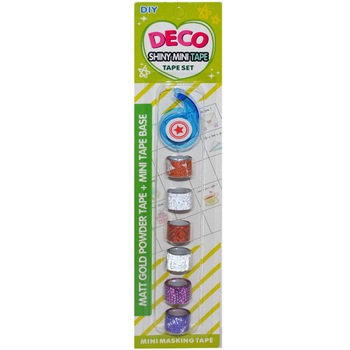 Banda adeziva decorativa, cu dispenser, 6 buc/blister Banda adeziva decorativa, cu dispenser, 6 buc/blister