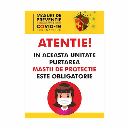 Stickere Autoadezive In Aceasta Unitate Purtarea Mastii De