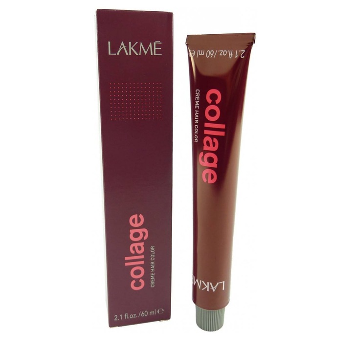 Vopsea de par Permanenta Lakme Collage 7/61+ - Blond mediu castaniu cenusiu intens- 60 ml