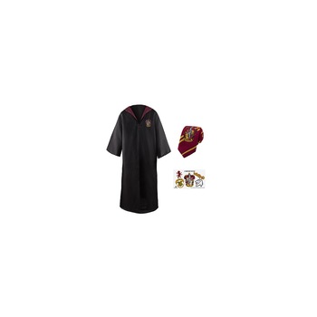 Set Roba Harry Potter Gryffindor XS - Pentru copii + Cravata + 5 Tatuaje, Multicolor Set Roba Harry Potter Gryffindor XS - Pentru copii + Cravata + 5 Tatuaje, Multicolor
