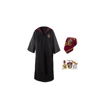 Set Roba Harry Potter Gryffindor L - Pentru adulti + Cravata + 5 Tatuaje, Multicolor Set Roba Harry Potter Gryffindor L - Pentru adulti + Cravata + 5 Tatuaje, Multicolor