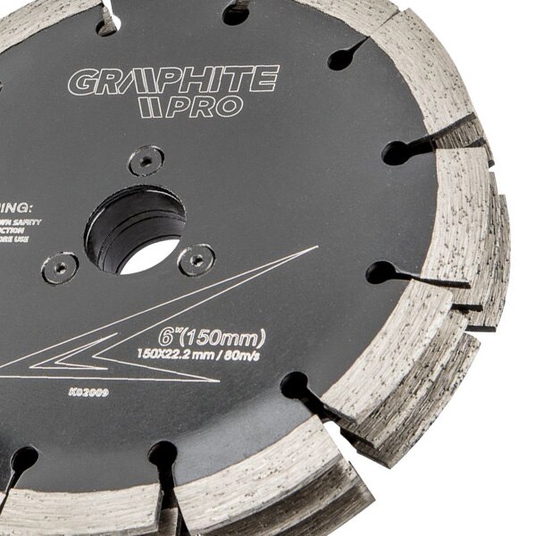 GRAPHITE PRO Gyémánttárcsa, K02009, 150 mm, 59GP300 hornyológéphez ...