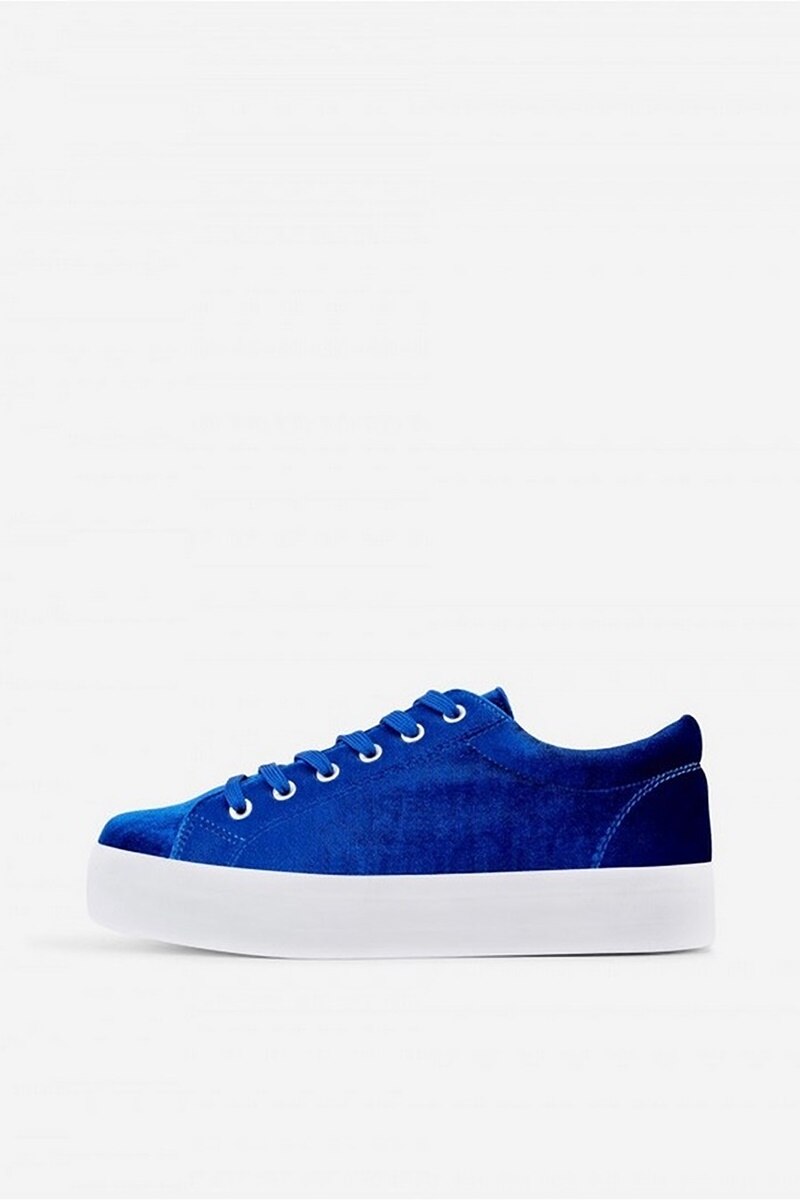 Pantofi sport din catifea, Albastru