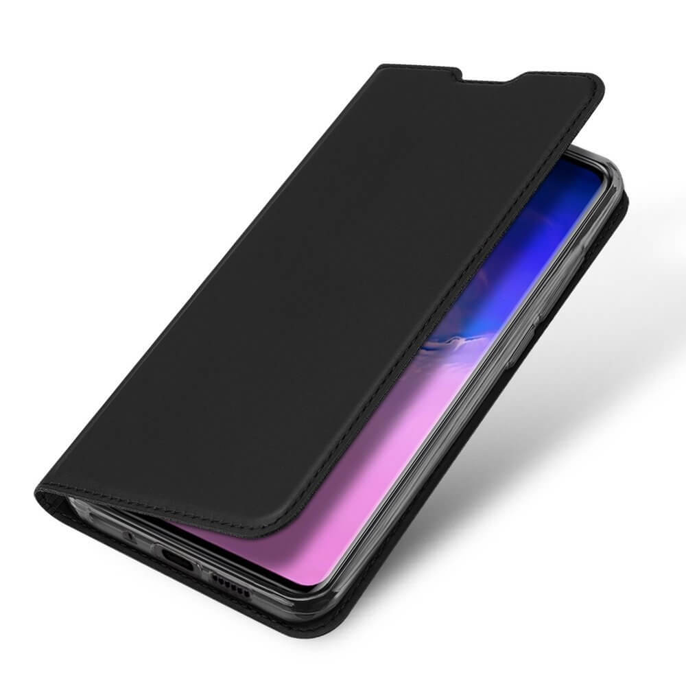 Husa Samsung S20 Ultra, Flip / Book, Stand si Buzunar Card, DUX DUCIS, Piele, Negru