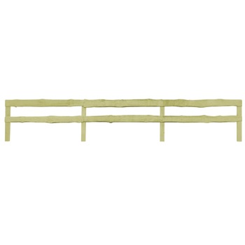 Set de 3 panouri de gard de gradina cu 3 traverse, vidaXL, Lemn de pin, 510 x 90 cm, Maro Set de 3 panouri de gard de gradina cu 3 traverse, vidaXL, Lemn de pin, 510 x 90 cm, Maro