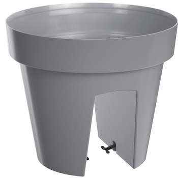 Ghiveci flori pentru balustrade si parapeti, Gri, 5L Ghiveci flori pentru balustrade si parapeti, Gri, 5L
