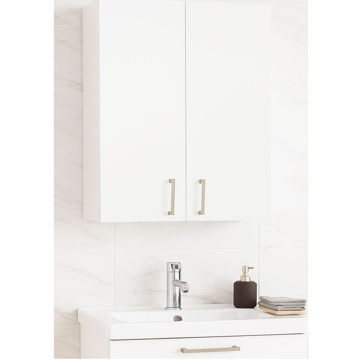 Шкаф за баня Badenmob Profi 55, ПДЧ, Бял, 550x200x680 мм