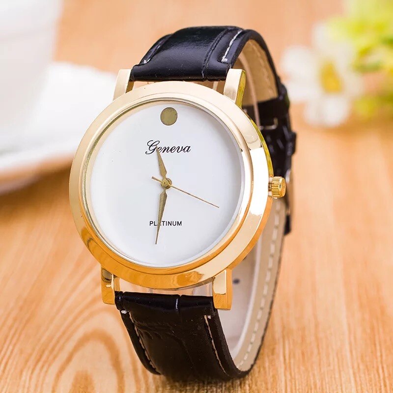 Ceas dama casual Geneva G104-2 curea piele, afisaj analogic