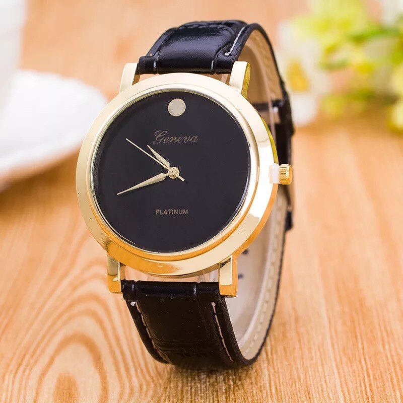Ceas dama casual Geneva G104-3 curea piele, afisaj analogic