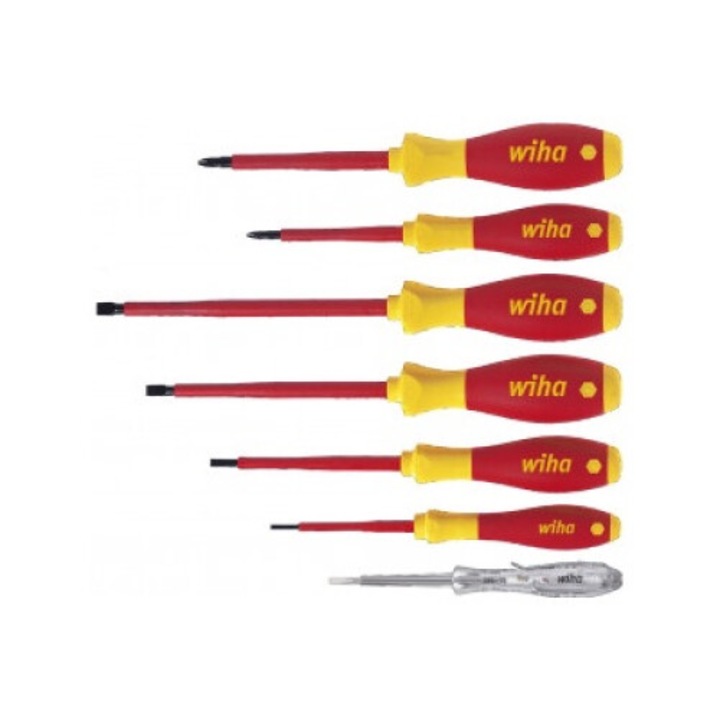 Комплект отвертки Wiha, десни / PH, 1000V изолирани, 7 бр