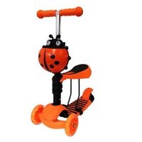 Trotineta pentru copii, 3 in 1, Buburuza, portocaliu, eduBEBE, M6-6D