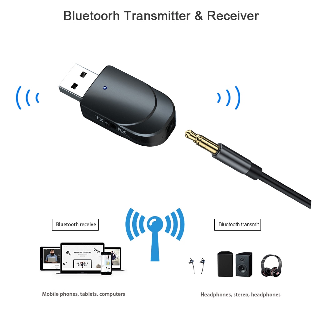 Scorch bid pipe Adaptor bluetooth transmitator audio cu buton RX/TX, technologie BT 5.0 -  Mini USB stereo AUX de 3,5 mm, pentru masini, PC sau TV- Phuture® - eMAG.ro