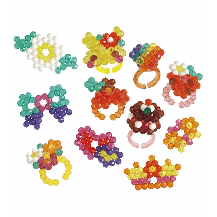 Set creativ Aquabeads - Inele stralucitoare, 400 piese