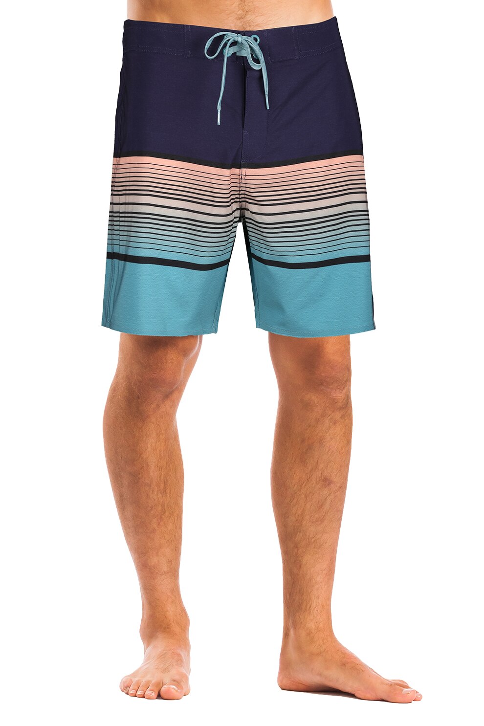 Fundango, Pantaloni scurti de baie cu model si snur de ajustare in talie Salimu, Multicolora